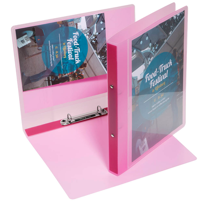 Artikelbild für EICHNER Präsentationsringbuch 2-Ringe rot-transparent 2,5 cm DIN A4, 1 St., Artikelnummer 322133