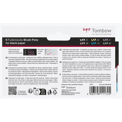 Artikelbild 4 für Tombow Fudenosuke Pastel Brush-Pens farbsortiert, 6 St., Artikelnummer 993772