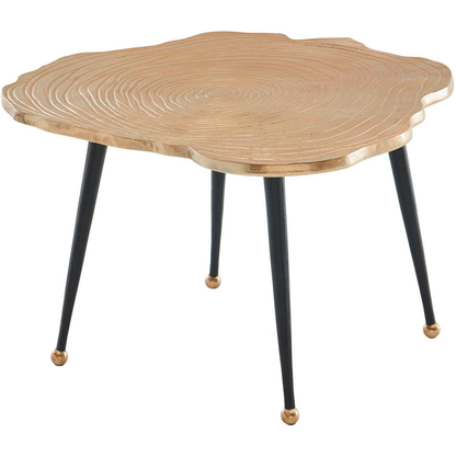 Artikelbild für WOHNLING Couchtisch freiform Aluminium gold 64,0 x 64,0 x 37,0 cm, 1 St., Artikelnummer 166458