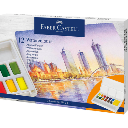 Artikelbild 2 für FABER-CASTELL Aquarellfarben farbsortiert, 12 St., Artikelnummer 278297