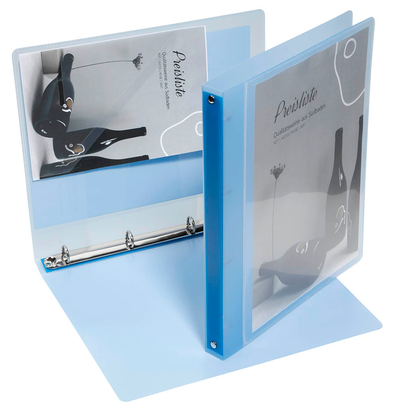 Artikelbild für EICHNER Präsentationsringbuch 4-Ringe blau-transparent 2,5 cm DIN A4, 1 St., Artikelnummer 322143