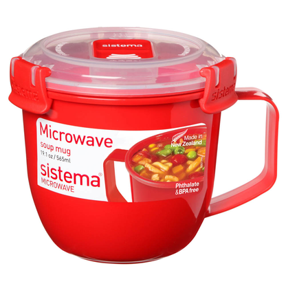 Artikelbild für sistema® Mikrowellen-Suppentasse rot 565,0 ml, 1 St., Artikelnummer 593182