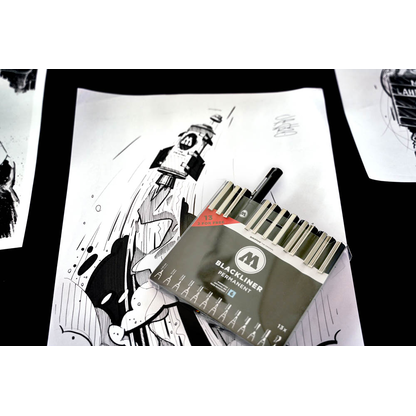Artikelbild 5 für MOLOTOW Fineliner-Set schwarz, 13 Set, Artikelnummer 564902