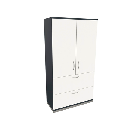 Artikelbild für fm Aktenschrank Sidney, 4260649685686 lavagrau, weiß 2 Fachböden 100,0 x 44,2 x 186,9 cm, Artikelnummer 414272