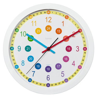 Artikelbild für hama Wanduhr Sal mehrfarbig weiß Kunststoff, Ø 30,0 cm, Artikelnummer 500866