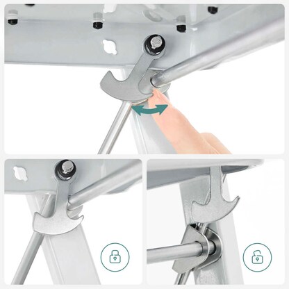 Artikelbild 7 für SONGMICS Klapptritt weiß 2 Stufen, H: 82,0 cm, Artikelnummer 760627