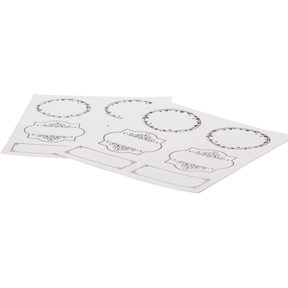 Artikelbild für trodat Aufkleber Vintage verschiedene Motive, weiß/schwarz, 36 Etiketten, Artikelnummer 245882