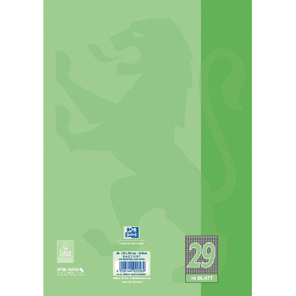 Artikelbild 4 für OXFORD Schulheft Lineatur 29 rautiert DIN A4 Innen- und Außenrand, 16 Blatt, 1 St., Artikelnummer 280414