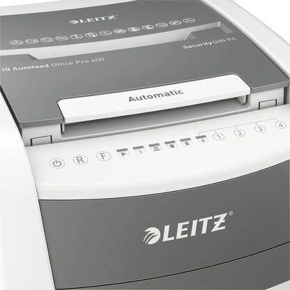 Artikelbild 5 für LEITZ IQ Autofeed Office Pro 600 Aktenvernichter mit Partikelschnitt P-4, 4 x 36 mm, bis 600 Blatt, weiß, Artikelnummer 429801