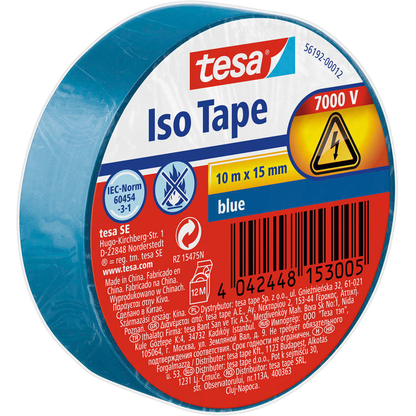 Artikelbild für tesa Iso Tape Isolierband blau 15,0 mm x 10,0 m 1 Rolle, Artikelnummer 384051