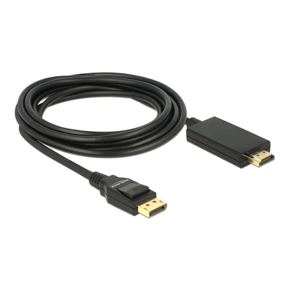 Artikelbild 2 für DeLOCK DisplayPort 1.2/High Speed HDMI Kabel 4K 30 Hz 3,0 m schwarz, 1 St., Artikelnummer 895092