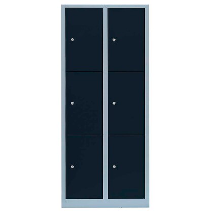 Artikelbild 2 für LÜLLMANN Schließfachschrank anthrazit, lichtgrau 523328, 6 Schließfächer 80,0 x 50,0 x 180,0 cm, Artikelnummer 186209