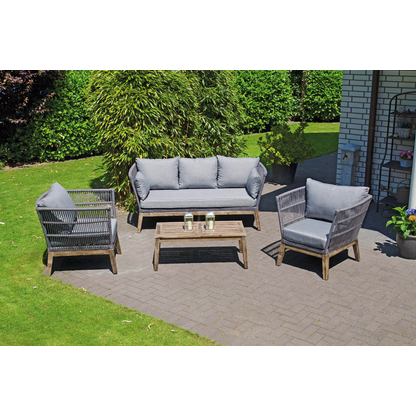 Artikelbild 2 für Sunny Smart® Loungegruppe Astoria hellgrau, antikbraun Metall, 14-teilig, Artikelnummer 308488