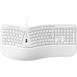 Artikelbild 1 für MediaRange MROS272 ergonomische Tastatur kabelgebunden weiß, Artikelnummer 720963