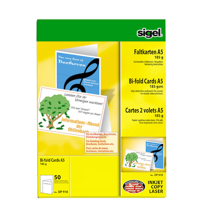 Artikelbild 2 für SIGEL Faltkarten weiß DP910 weiß DIN A5, 50 St., Artikelnummer 422808