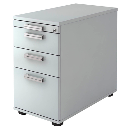 Artikelbild für HAMMERBACHER Akandia Standcontainer lichtgrau 4 Auszüge Stahl-Relinggriff silber 42,8 x 80,0 x 72,0 - 76,0 cm, Artikelnummer 671834