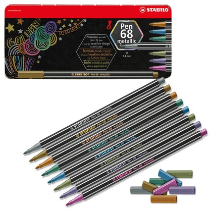 Artikelbild für STABILO Pen 68 metallic Filzstifte farbsortiert, 8 St., Artikelnummer 175552
