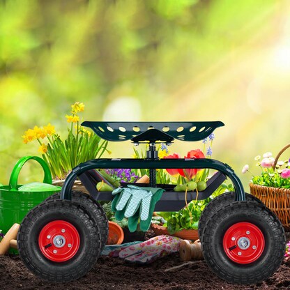 Artikelbild 6 für relaxdays Sackkarrenräder luftbereift schwarz, rot Stahl Felgen, Achse 1,6 cm, Artikelnummer 452213