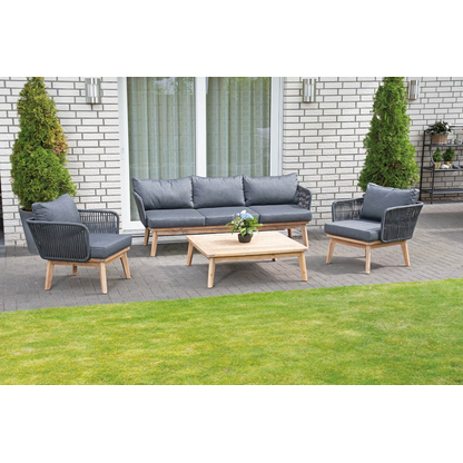 Artikelbild 2 für Sunny Smart® Loungegruppe Bridgeport dunkelgrau, natur Metall, 14-teilig, Artikelnummer 308949