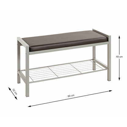 Artikelbild 3 für HAKU Möbel Schuhbank 90550 schwarz Metall 80,0 cm, Artikelnummer 559171