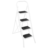 Artikelbild 1 für SZ Metall Stehleiter einseitig weiß 4 Stufen, H: 145,0 cm, Artikelnummer 421228