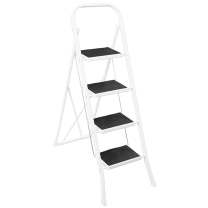 Artikelbild für SZ Metall Stehleiter einseitig weiß 4 Stufen, H: 145,0 cm, Artikelnummer 421228