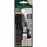 Artikelbild 1 für FABER-CASTELL Pitt Graphite Bleistift-Set 2B schwarz, 1 Set, Artikelnummer 277859