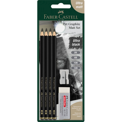 Artikelbild für FABER-CASTELL Pitt Graphite Bleistift-Set 2B schwarz, 1 Set, Artikelnummer 277859