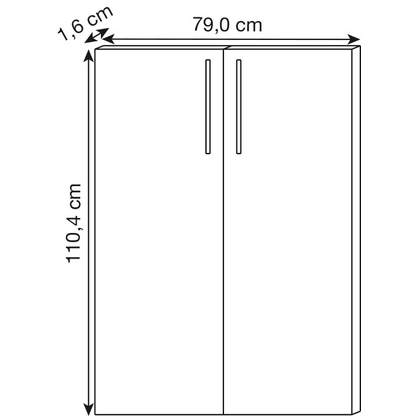 Artikelbild 2 für HAMMERBACHER Basic Türen lichtgrau 110,4 cm, Artikelnummer 817502