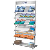 Artikelbild 1 für Kerkmann Prospektregal silber DIN A4 20 Fächer 98,5 x 30,0 x 175,0 cm, 1 St., Artikelnummer 435863