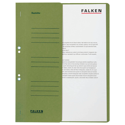 Artikelbild für FALKEN Ösenhefter Karton grün DIN A4, halber Deckel, 50 St., Artikelnummer 949786