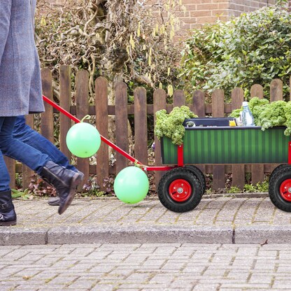 Artikelbild 7 für relaxdays Sackkarrenräder luftbereift schwarz, rot Stahl Felgen, Achse 1,6 cm, Artikelnummer 452213