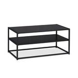 Artikelbild 1 für relaxdays Couchtisch rechteckig Glas schwarz 90,0 x 50,0 x 42,0 cm, 1 St., Artikelnummer 520054