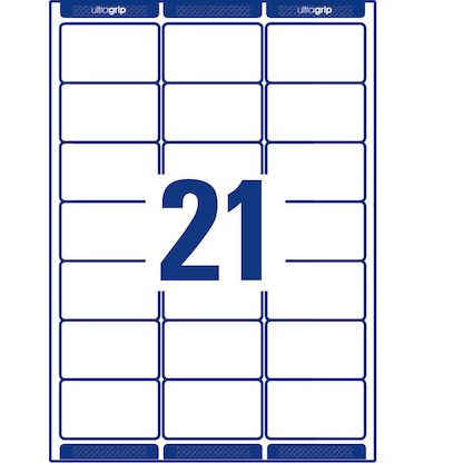 Artikelbild 12 für AVERY Zweckform Adressetiketten L7160-40 weiß 63,5 x 38,1 mm, 40 Blatt, Artikelnummer 479493