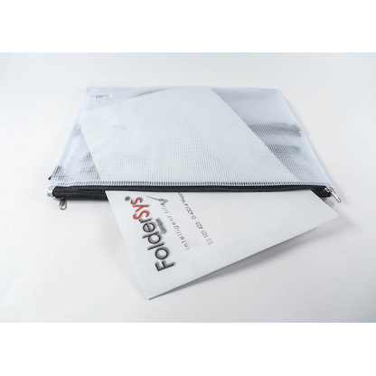 Artikelbild 5 für FolderSys Reißverschlussbeutel DIN A4 transparent/schwarz 0,15 mm, 1 St., Artikelnummer 357293