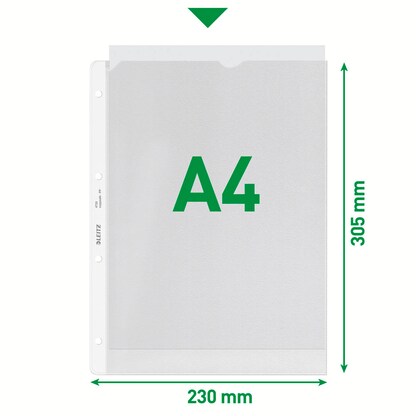 Artikelbild 2 für LEITZ Prospekthüllen 4720 DIN A4 transparent genarbt 0,13 mm, 100 St., Artikelnummer 578641