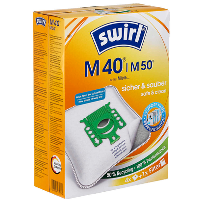 Artikelbild für swirl® MicroPor® Plus M 40 Staubsaugerbeutel, 4 St., Artikelnummer 259036