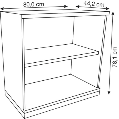 Artikelbild 3 für fm Aktenregal Sidney akazie 80,0 x 44,2 x 78,1 cm, 1 St., Artikelnummer 334757