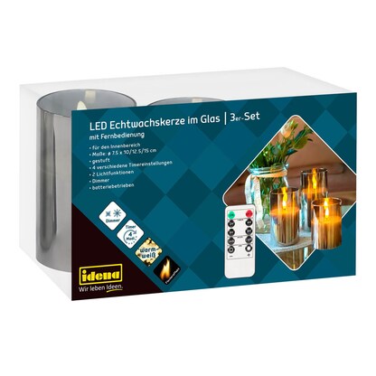 Artikelbild 7 für Idena LED-Kerzen grau, 1 St., Artikelnummer 761934