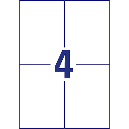 Artikelbild 3 für AKTION: AVERY Zweckform Etiketten 6601 weiß 105,0 x 148,0 mm, 65 Blatt, Artikelnummer 116349