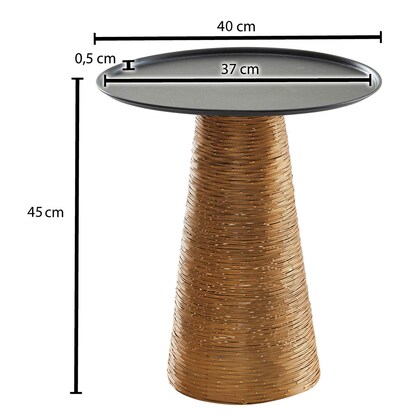 Artikelbild 2 für WOHNLING Beistelltisch rund Eisen gold 40,0 x 40,0 x 45,0 cm, 1 St., Artikelnummer 166369