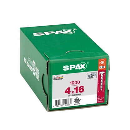 Artikelbild 2 für SPAX® Universalschrauben T20 Halbrundkopf WIROX 0201010400165 4 mm x 16 mm, 1.000 St., Artikelnummer 395599