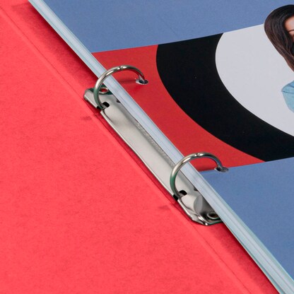 Artikelbild 9 für VON LEITZ Ringbuch 2-Ringe gelb, rot, blau, grün, schwarz 2,5 cm DIN A4, 5 St., Artikelnummer 636109