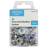 Artikelbild 1 für WEYLAND 1855 Ösen mit Scheiben 8,0 mm, 24 St., Artikelnummer 768889