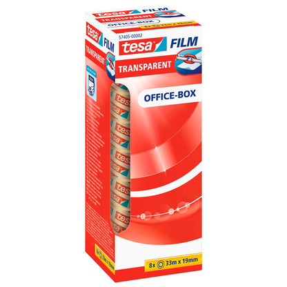 Artikelbild 2 für tesa OFFICE-BOX Klebefilm transparent 19,0 mm x 33,0 m 8 Rollen, Artikelnummer 138768