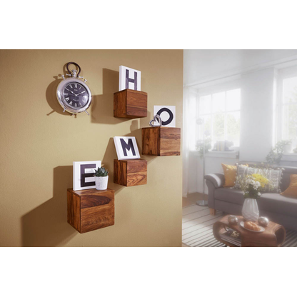 Artikelbild 3 für WOHNLING Wandregal braun 25,0 x 25,0 x 25,0 cm, 1 St., Artikelnummer 540163