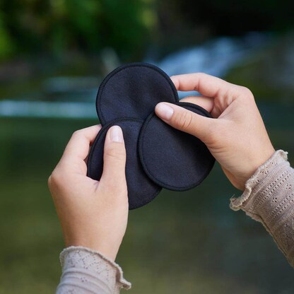 Artikelbild 3 für pandoo Abschminkpads waschbar 1-lagig schwarz, 10 St., Artikelnummer 933109