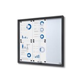 Artikelbild 1 für Showdown® Displays Schaukasten SLIM grau 6x DIN A4 68,6 x 5,0 x 64,1 cm, 1 St., Artikelnummer 104206
