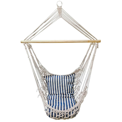 Artikelbild für Garden Pleasure Hängesessel GRENADA weiß, blau, 1 St., Artikelnummer 134947