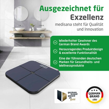 Artikelbild 7 für medisana Personenwaage BS 850 connect schwarz für max. 180,0 kg, Artikelnummer 743429